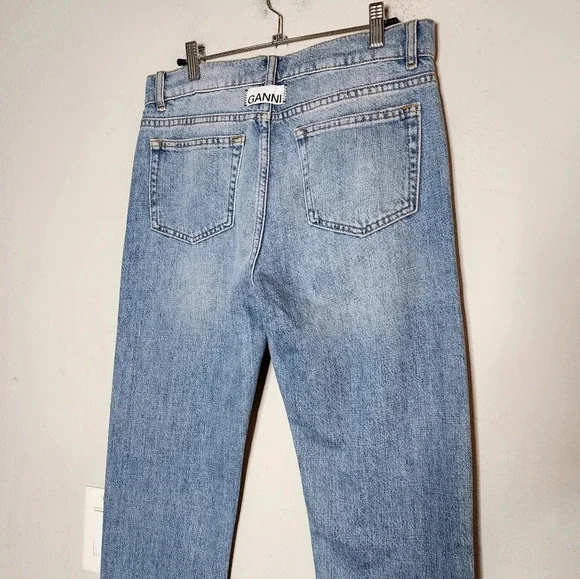 NWT GANNI classic denim slit jeans.Size 28X32.